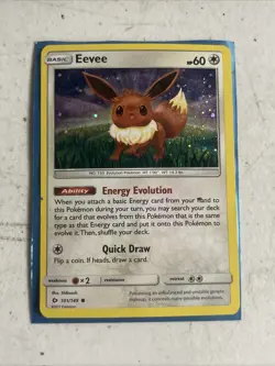 Eevee - (Cosmos Holo) 101/149 Sun & Moon Era Pokemon Card TCG 2017 Hp - Image 1
