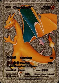 Pokemon Charizard V HP 220 Gold Foil Fan Art Card 079/073 - Image 1