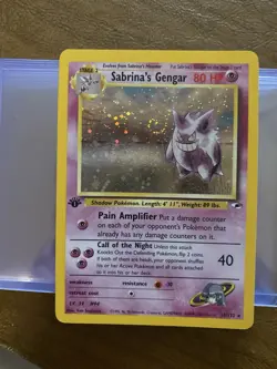 Pokemon TCG Sabrina's Gengar Gym Challenge 1st Edition 14/132 With Holo Swirl - Image 2