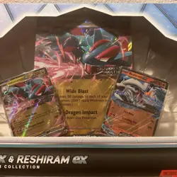 Pokemon - Reshiram ex 030/159 & Salamence ex 114/158 Stamped Promos with Box - Image 1