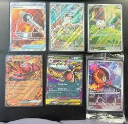 POKEMON Phantasmal Flames 6 Card Lot CHARCADET Promo, MEOWTH IR, TOGEDEMARU IR - Image 1