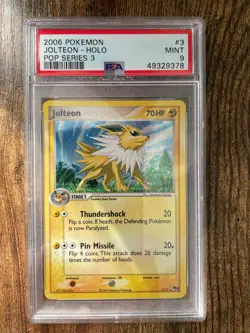2006 Pokemon Pop Series 3 Jolteon-Holo PSA 9 - Image 1