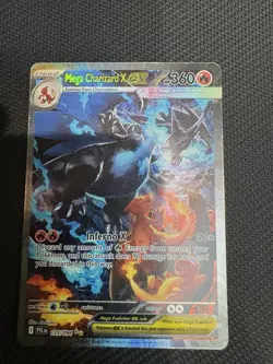 Mega Charizard x Ex 125/094 SR Full Art Pokemon Card English Mint Condition - Image 1