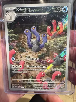 🔥Paldean Fates Wugtrio 224/091 & Pawmi 226/091 Illustrator Rares Pokemon NM 🔥 - Image 2