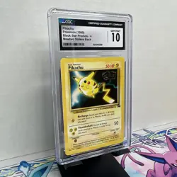 CGC10 Pokemon TCG Pikachu Black Star Promo Mewtwo Strikes Back 1999 - Image 2