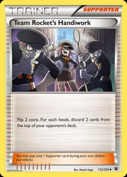 Pokemon Team Rocket's Handiwork (112/132) Fates Collide LP - Image 1