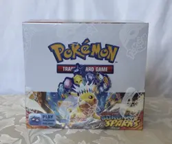 Pokemon TCG Scarlet Violet Surging Sparks Booster Box Factory Sealed Slight Tear - Image 1
