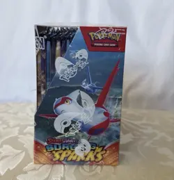 Pokemon TCG Scarlet Violet Surging Sparks Booster Box Factory Sealed Slight Tear - Image 4
