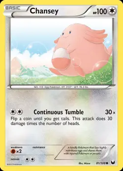 Pokemon Chansey (81/121) Dark Explorers LP - Image 1