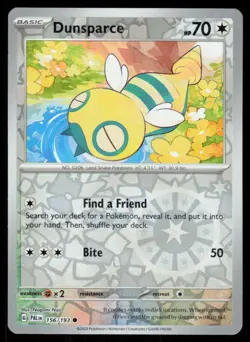 Dunsparce 156/193 Reverse Holo Pokemon Paldea Evolved LP - Image 1