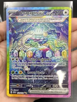 Pokemon TCG Terapagos ex Stellar Crown 170/142 Special Illustration Rare MINTY - Image 3