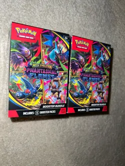 Pokemon Mega Evolution Phantasmal Flames Booster Bundle IN HAND - Lot Of 2 - Image 1