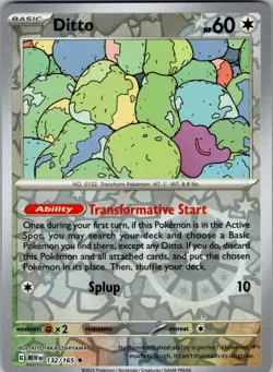 Ditto - Reverse Holo Rare SV: Scarlet & Violet 151 132/165 NM - Pokemon TCG - Image 1