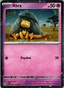 Abra - (Cosmos Holo) Scarlet & Violet 151 - 063/165 NM - Pokemon - Image 1