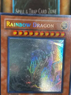 Yugioh Rainbow Dragon TAEV-EN006 Ghost Rare 1st Edition MP - Image 2