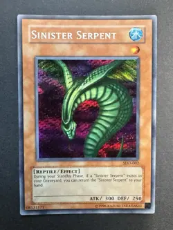 Yu-Gi-Oh Sinister Serpent SDD-002 Limited Holo LP Condition - Image 1