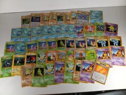 Pokemon Japanese Base Set Vintage Common and Uncommon 50 Card Lot LP-DMG (6) - Image 1