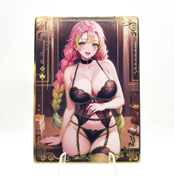 Goddess Story - Mitsuri Kanroji - Demon Slayer - Gold Metal LGP Anime Waifu Card - Image 1