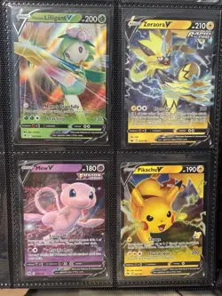 V Pokemon Card Lot Of 4 NM - Pikachu Mew - Image 1