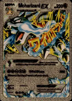 Mcharizard EX HP230 Gold Metal Pokemon Card-Collectible Gift Display!GOOD! - Image 1