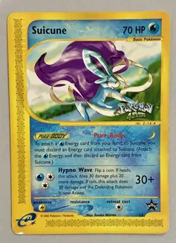 Suicune 53 Black Star Promo Pokemon WOTC Regular Card Pokemon 4Ever Stamp LP - Image 1