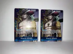 Dracule Mihawk OP11 Release Event Winner P-081 One Piece Promotion Cards Foil X2 - Image 2