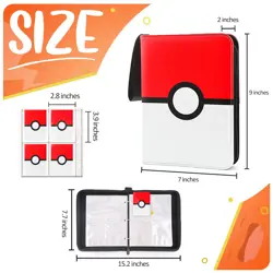 Card Binder 4 Pocket, Trading Card Holder Fits 400 Cards With 50 Removable Sl... - Image 2