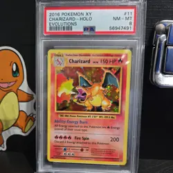 Pokemon 2016 XY Evolutions #11/108 Charizard-Holo Card PSA 8 - Image 1