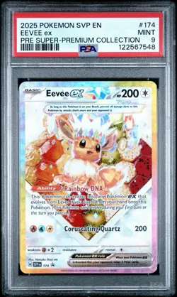 Pokemon TCG Eevee EX 174 Prismatic Evolutions Black Star Promo Card - PSA9 - Image 1