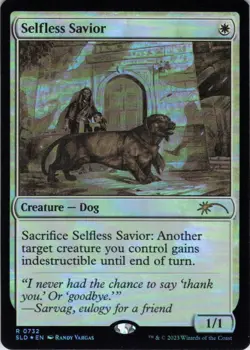 MTG Selfless Savior (Sketch Showcase) (732) | NM Foil | Secret Lair {SLD} - Image 2