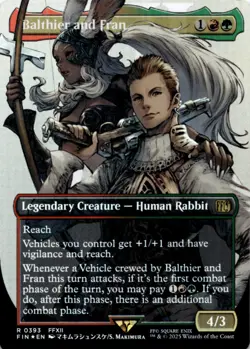 MTG Balthier and Fran (0393) (Borderless) Foil NM FINAL FANTASY Magic 393 - Image 1