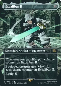 MTG Excalibur II (Borderless) Foil NM FINAL FANTASY Magic 352 - Image 1