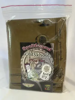 Spellground 2 Player playmat Tan OldSkhool V7 Fabric MTG Yu-Gi-Oh TCG - Image 1