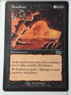 Pestilence - Urzas Saga - Magic the Gathering MTG Nice! - Image 1