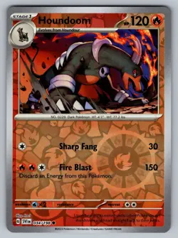 Houndoom Reverse Holo - 034/198 - Scarlet & Violet Base Pokemon 2023 - Image 1