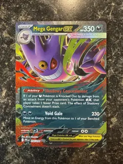 Pokemon TCG Mega Gengar EX 56/94 Phantasmal Flames Pack To Sleeve Near Mint NM - Image 1