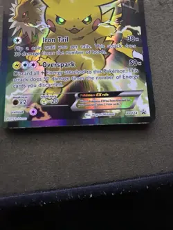 Pokemon TCG: Pikachu EX XY124 Full Art Holo XY Black Star Promo - Image 4