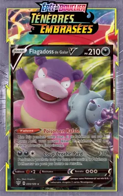 Flagadoss de Galar V- EB03:Tenebres Embrasees - 099/189 - Carte Pokemon Neuve FR - Image 1
