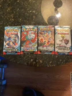 pokemon 4 Pack Lot (Journey Together, Paradox, Stellar Crown, etc) SEALED/NEW - Image 1