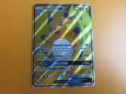 Pokemon Raichu GX SM90 Full Art, Black Star Promo NM - Image 1