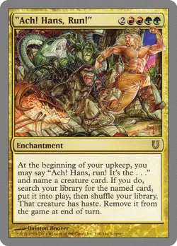 Ach! Hans, Run! Unhinged PLD Red Green Rare MAGIC THE GATHERING CARD ABUGames - Image 1