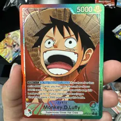 Monkey D. Luffy Trading Card One Piece TCG OP13-001 Leader Parallel NM - Image 1