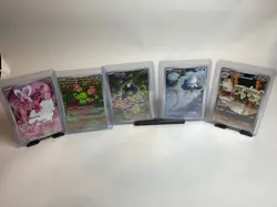 Lot of 5 Illustration Rare Pokemon TCG Cards, Full Art, English, Holo, NM - Image 1