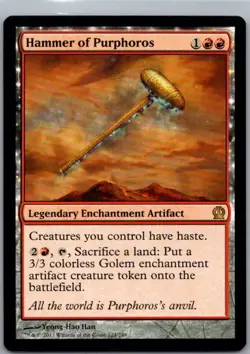 #124 Hammer of Purphoros Theros Rare - Image 1