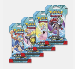 4 Pokemon TCG Journey Together Sleeved Booster Packs FULL ART SET! - Image 2