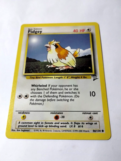 Pokemon TCG Pidgey Base Set 2 86/130 Regular Unlimited Common - Uncirculated - Image 2
