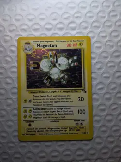 Pokemon TCG Magneton 11/62 Fossil Set Holo Rare Unlimited 1999 WOTC MP - Image 1