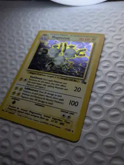 Pokemon TCG Magneton 11/62 Fossil Set Holo Rare Unlimited 1999 WOTC MP - Image 4