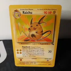 Raichu 29/62 Fossil Unlimited Non Holo Rare Vintage Pokemon TCG - Image 1