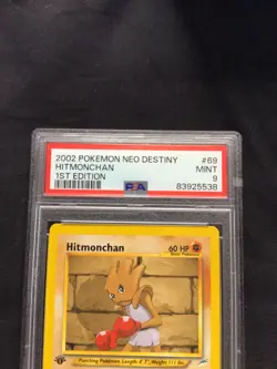 Pokemon Cards: 1st Edition Neo Destiny Common: Hitmonchan 69/105: PSA 9 - Image 3